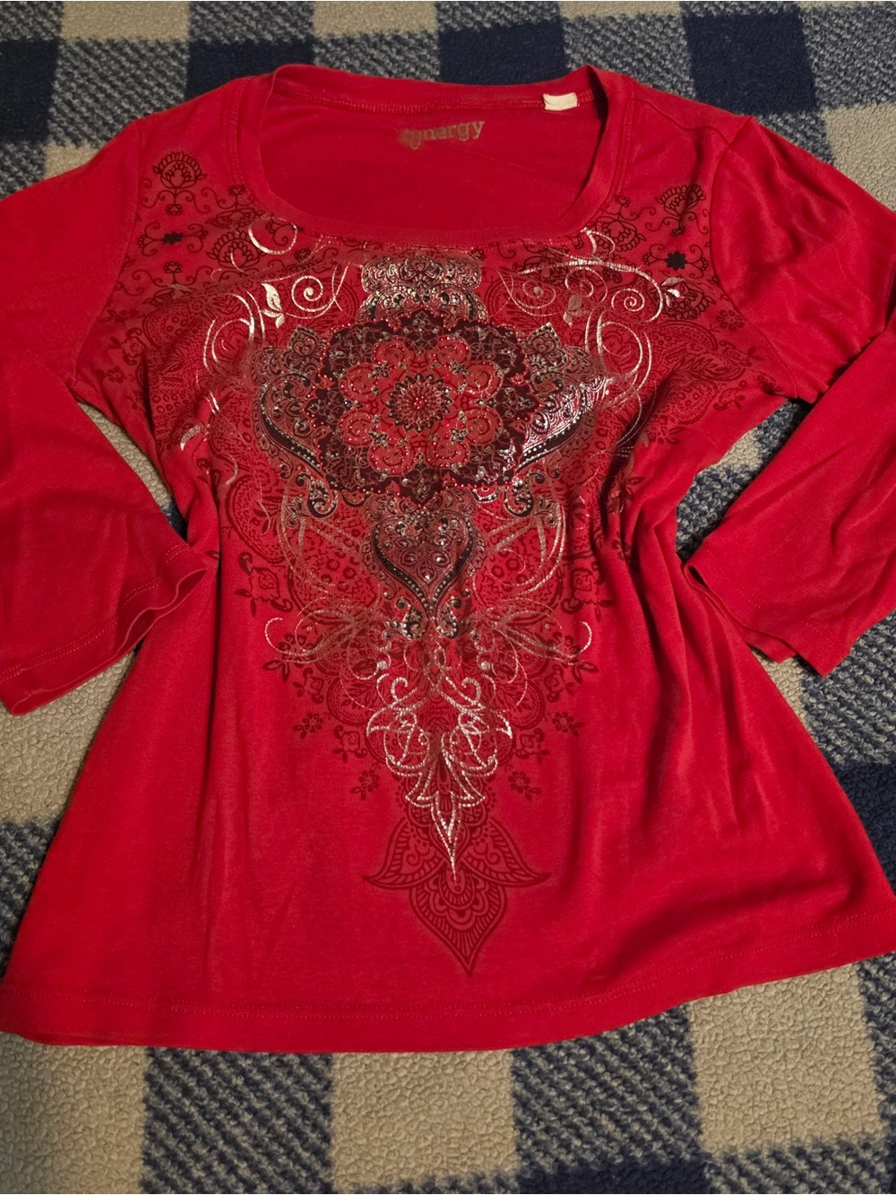 Y2k scene mcbling style shirt by chicos
